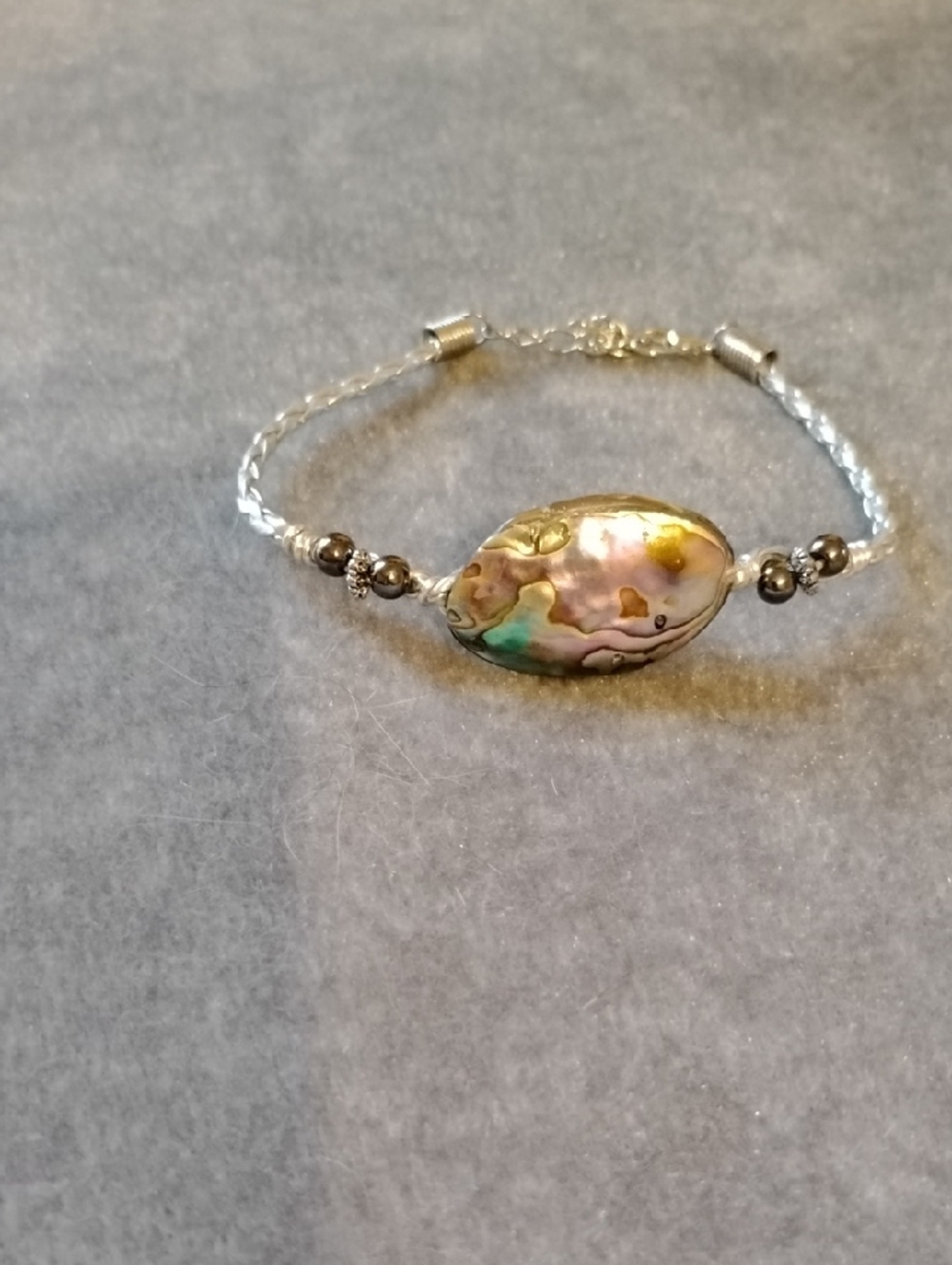 Hand Crafted Abalone Shell Beaded Bracelet -